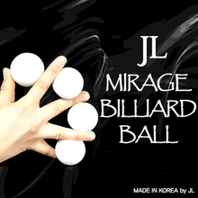  Two Inch Mirage Billiard Balls by JL (WHITE, 3 Balls and Shell) - Trick