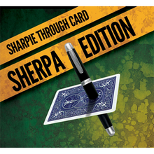  Sharpie Through Card SHERPA Version (DVD and Gimmick) Blue by Alakazam Magic - DVD