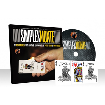Simplex Monte Red (Gimmicks and Online Instructions) by Rob Bromley and Alakazam Magic - DVD
