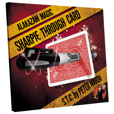 Sharpie Through Card (Gimmick and Online Instructions) Red by Alakazam Magic - DVD
